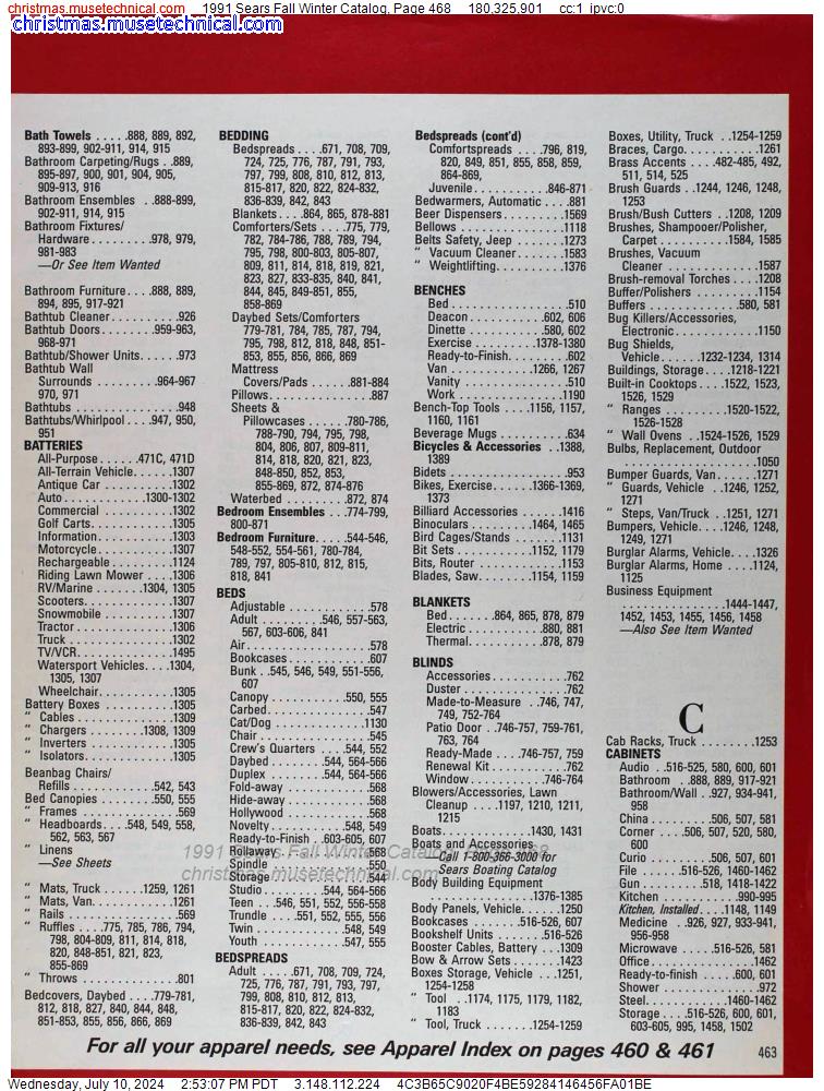 1991 Sears Fall Winter Catalog, Page 468