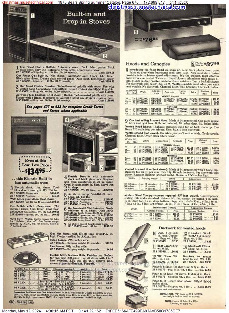 1970 Sears Spring Summer Catalog, Page 676