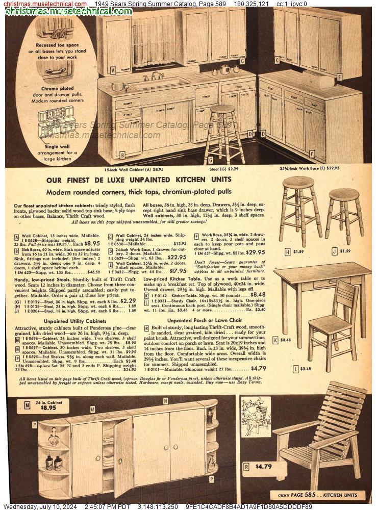 1949 Sears Spring Summer Catalog, Page 589