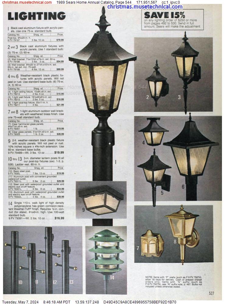 1989 Sears Home Annual Catalog, Page 544