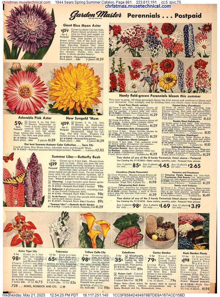 1944 Sears Spring Summer Catalog, Page 861