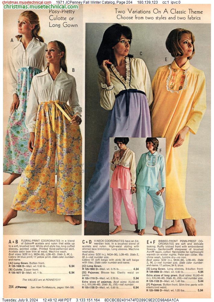 1971 JCPenney Fall Winter Catalog, Page 204