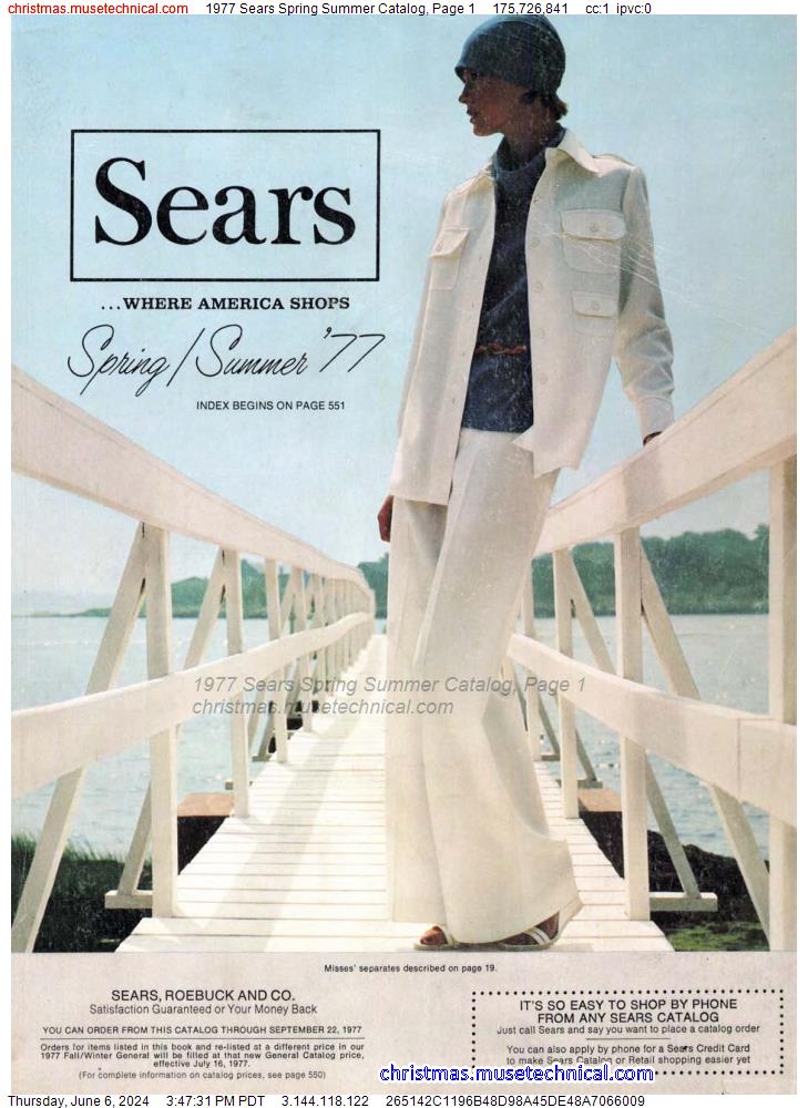 1977 Sears Spring Summer Catalog, Page 1
