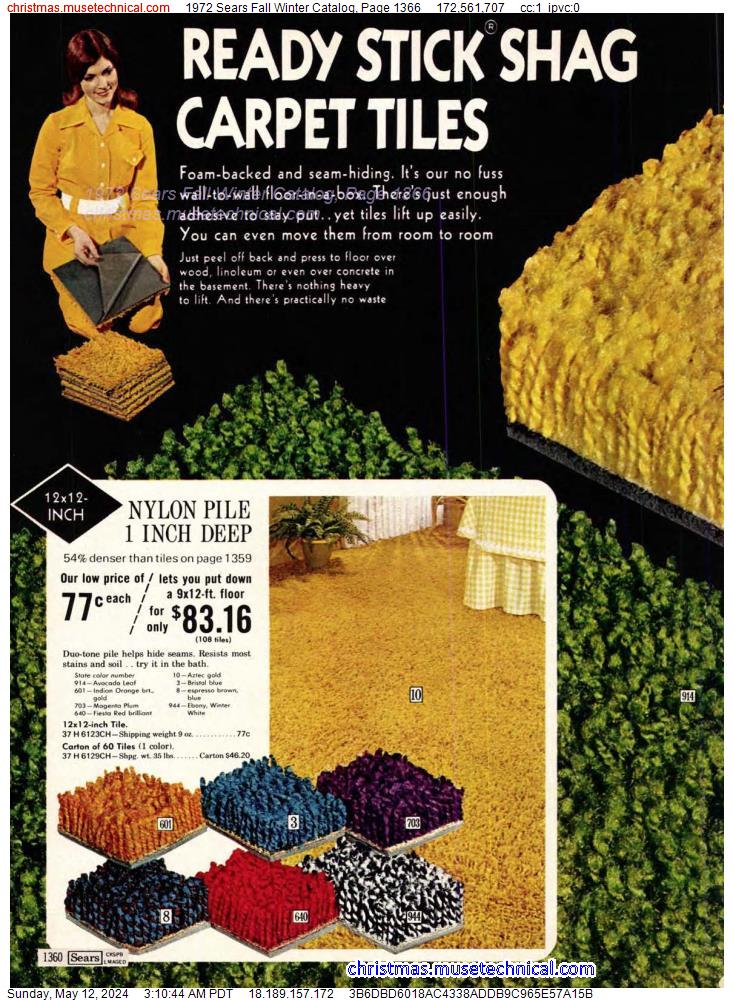 1972 Sears Fall Winter Catalog, Page 1366
