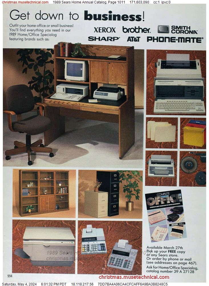 1989 Sears Home Annual Catalog, Page 1011
