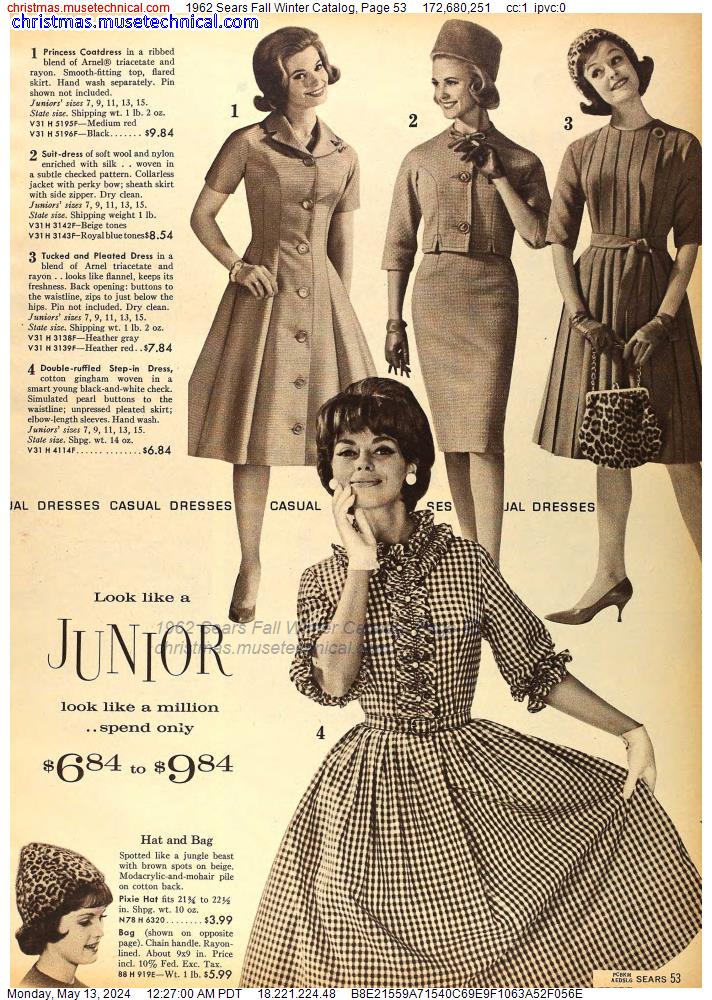1962 Sears Fall Winter Catalog, Page 53