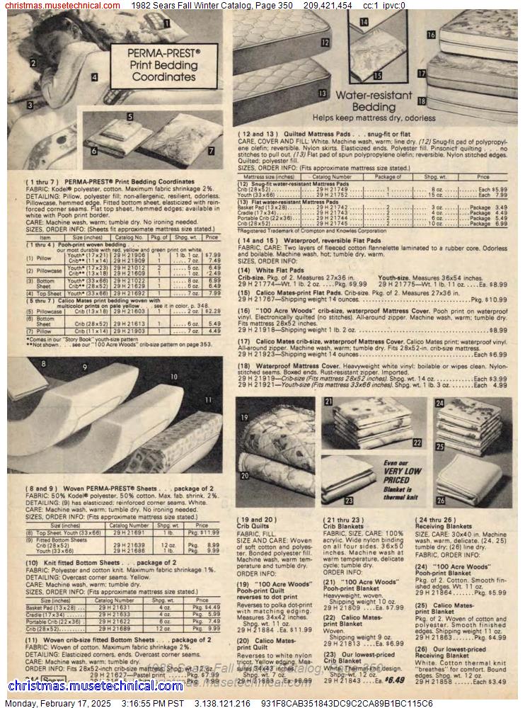 1982 Sears Fall Winter Catalog, Page 350