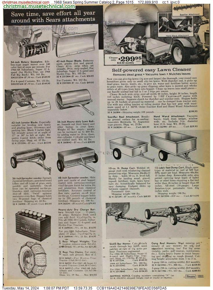 1968 Sears Spring Summer Catalog 2, Page 1015
