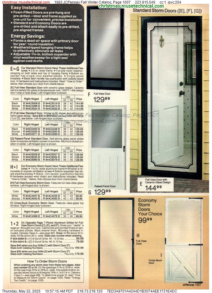 1983 JCPenney Fall Winter Catalog, Page 1007