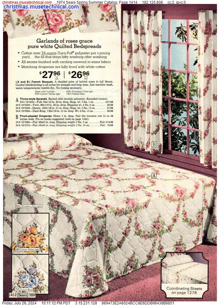 1974 Sears Spring Summer Catalog, Page 1414
