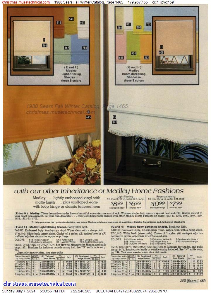 1980 Sears Fall Winter Catalog, Page 1465