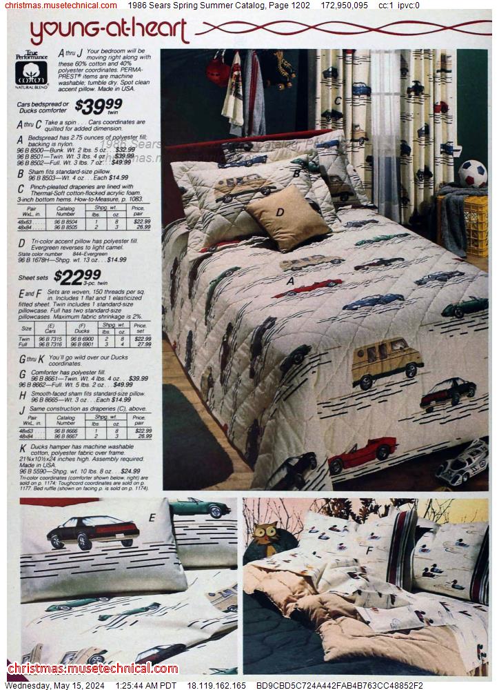 1986 Sears Spring Summer Catalog, Page 1202