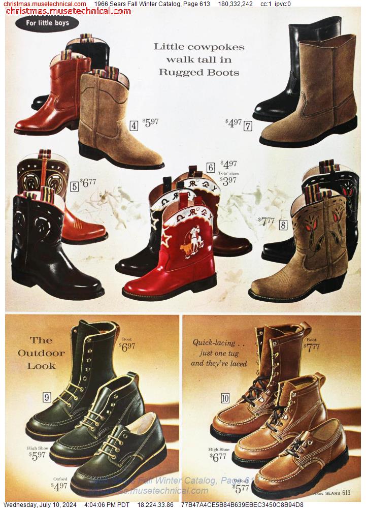 1966 Sears Fall Winter Catalog, Page 613