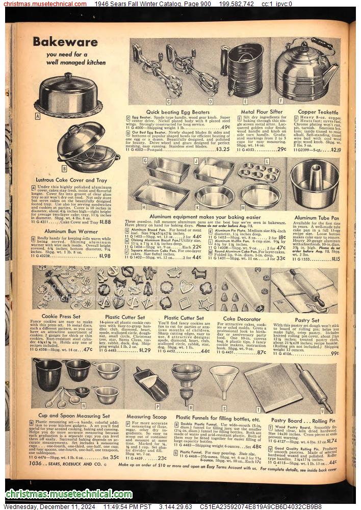 1946 Sears Fall Winter Catalog, Page 900