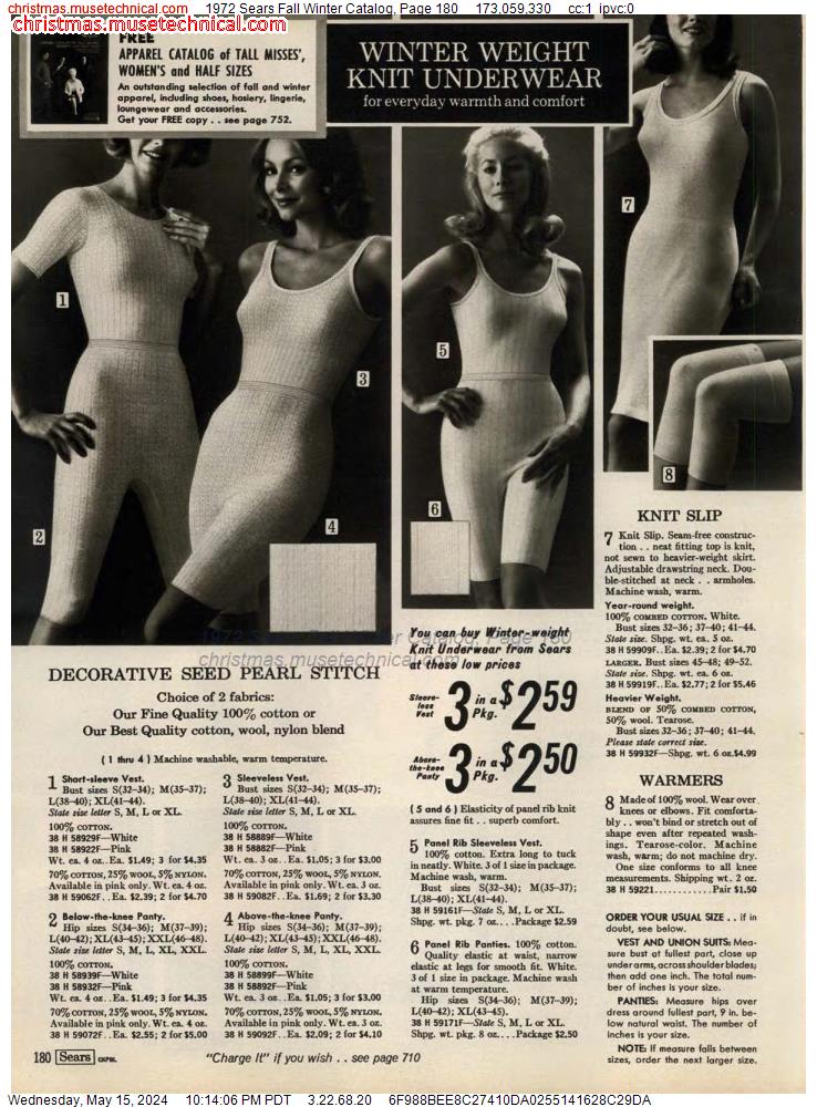 1972 Sears Fall Winter Catalog, Page 180
