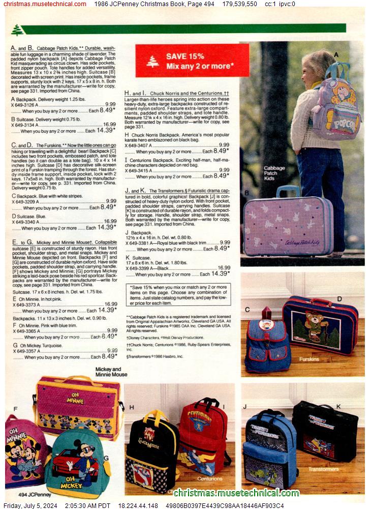 1986 JCPenney Christmas Book, Page 494