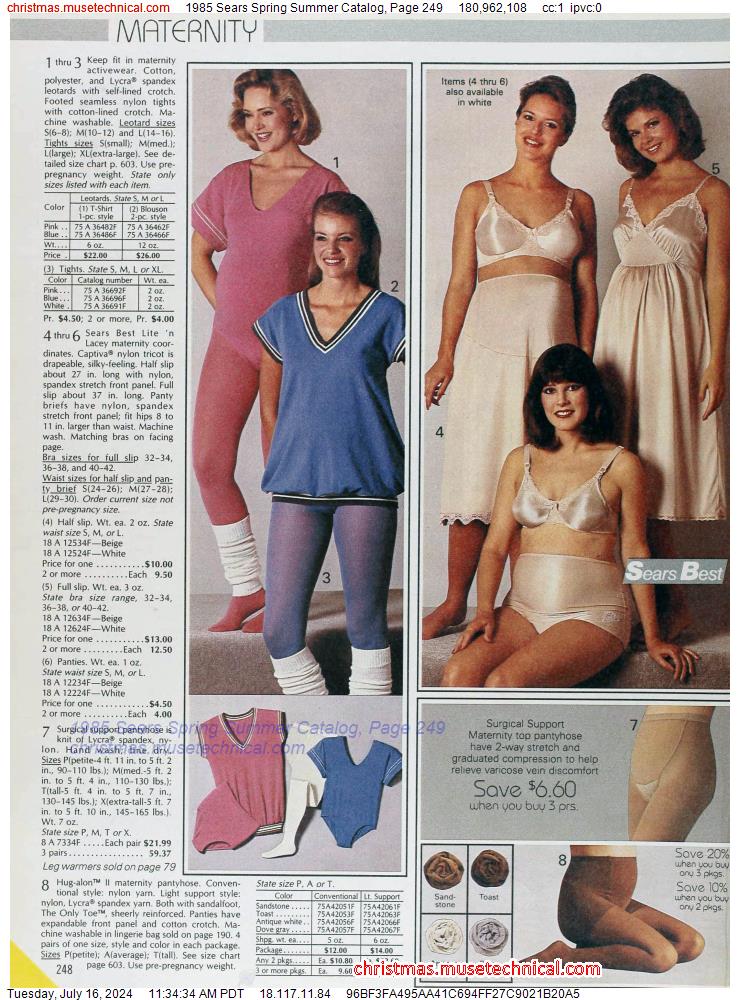 1985 Sears Spring Summer Catalog, Page 249