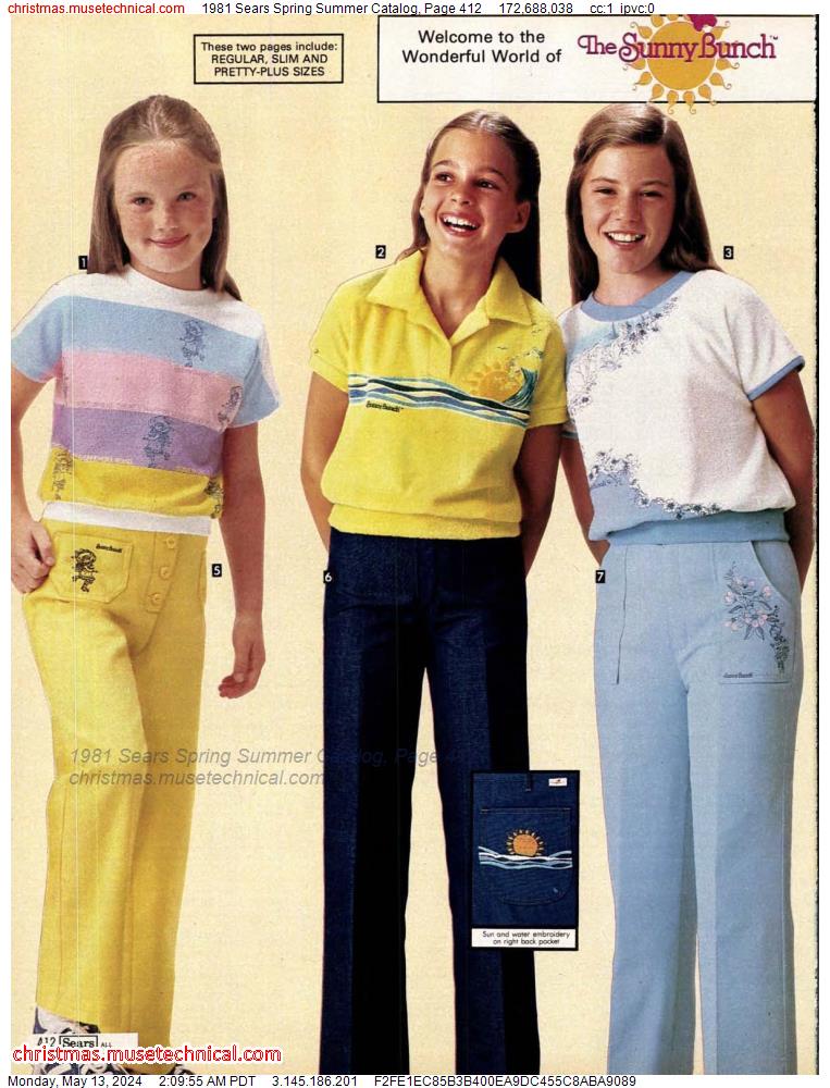 1981 Sears Spring Summer Catalog, Page 412