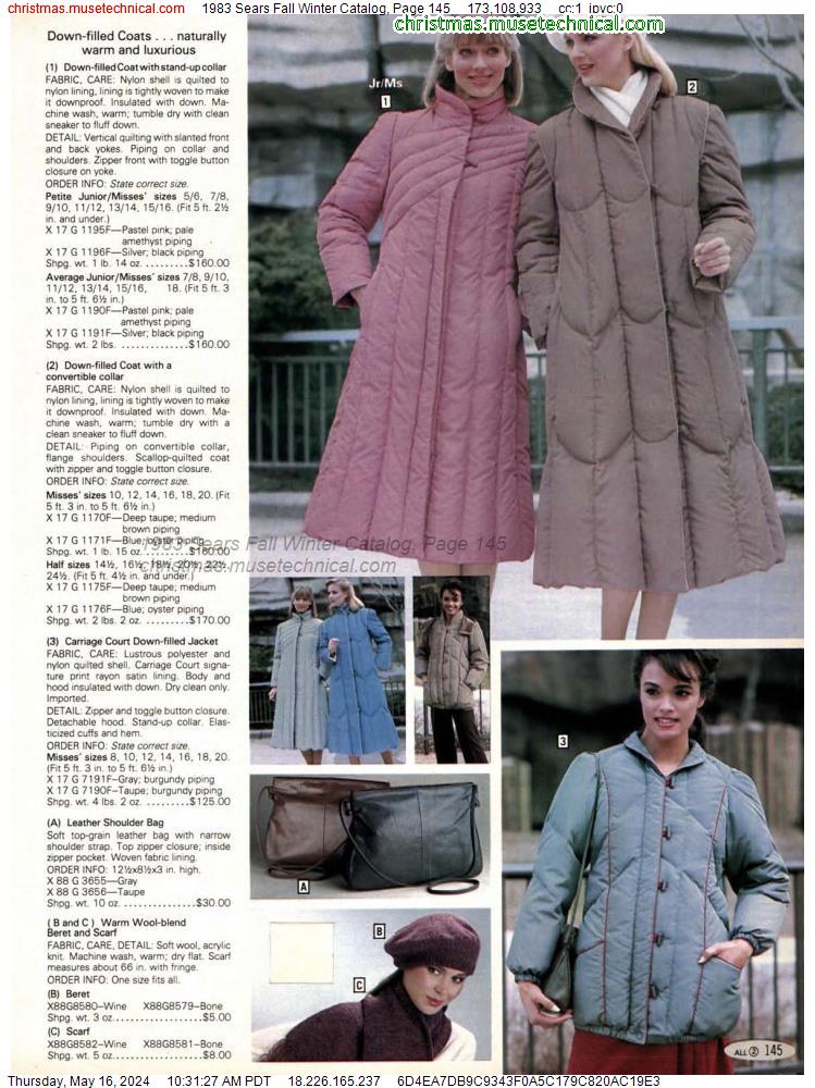 1983 Sears Fall Winter Catalog, Page 145