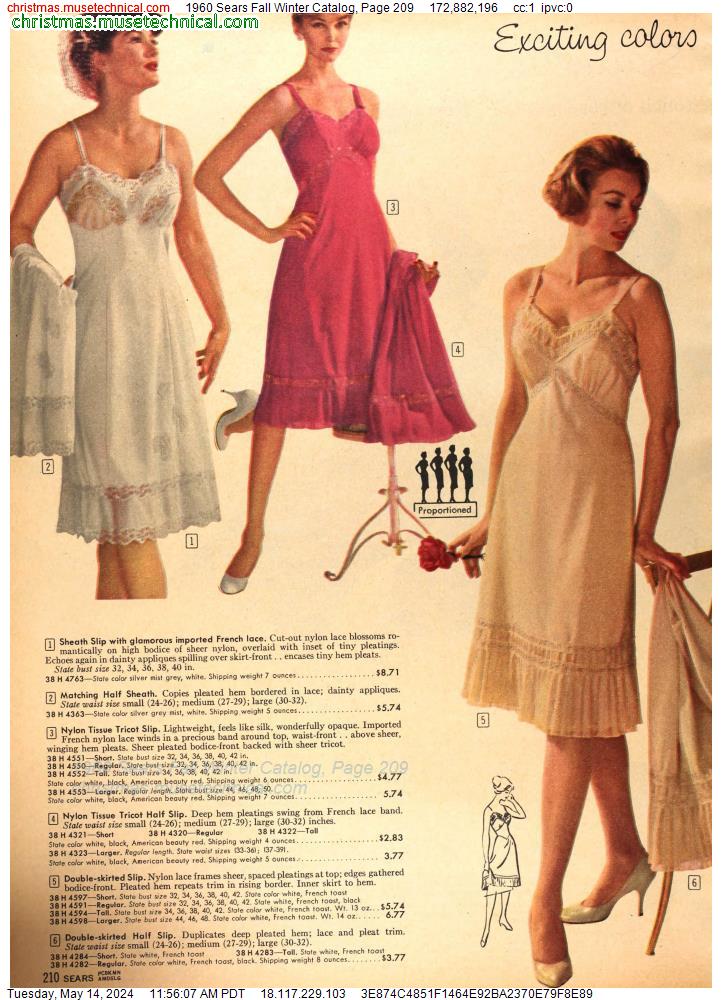 1960 Sears Fall Winter Catalog, Page 209