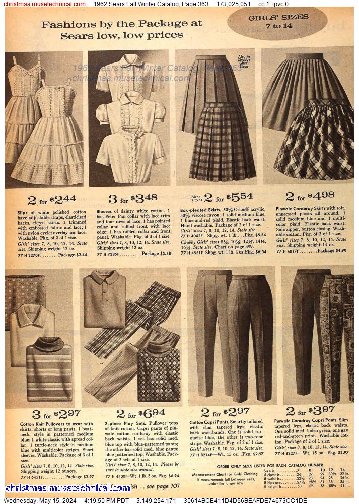 1962 Sears Fall Winter Catalog, Page 363