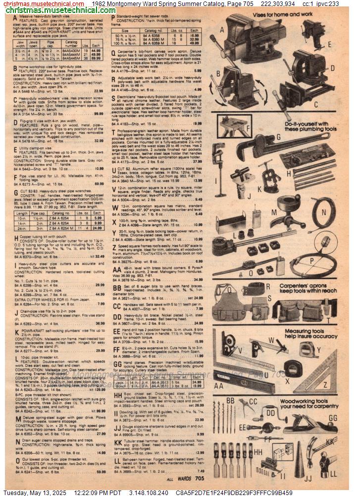 1982 Montgomery Ward Spring Summer Catalog, Page 705