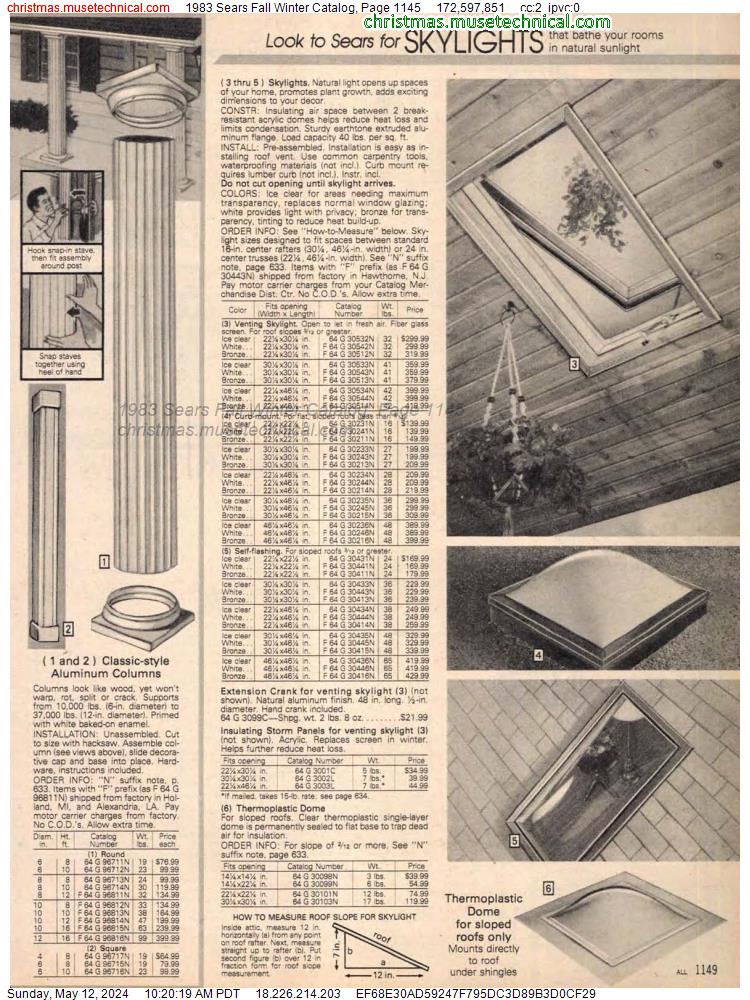 1983 Sears Fall Winter Catalog, Page 1145
