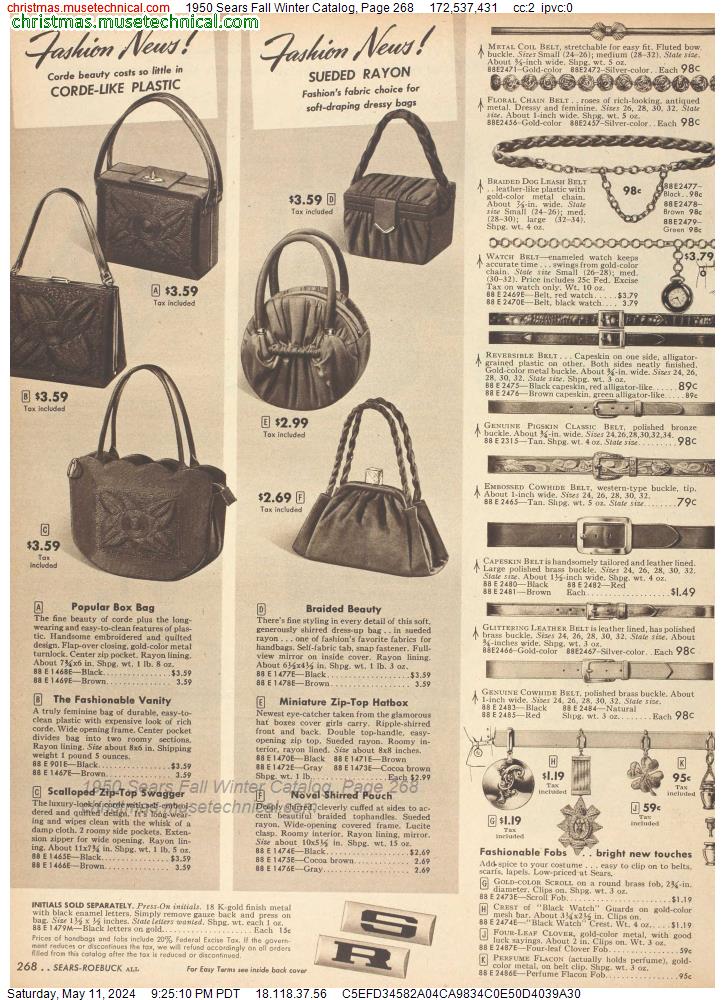 1950 Sears Fall Winter Catalog, Page 268