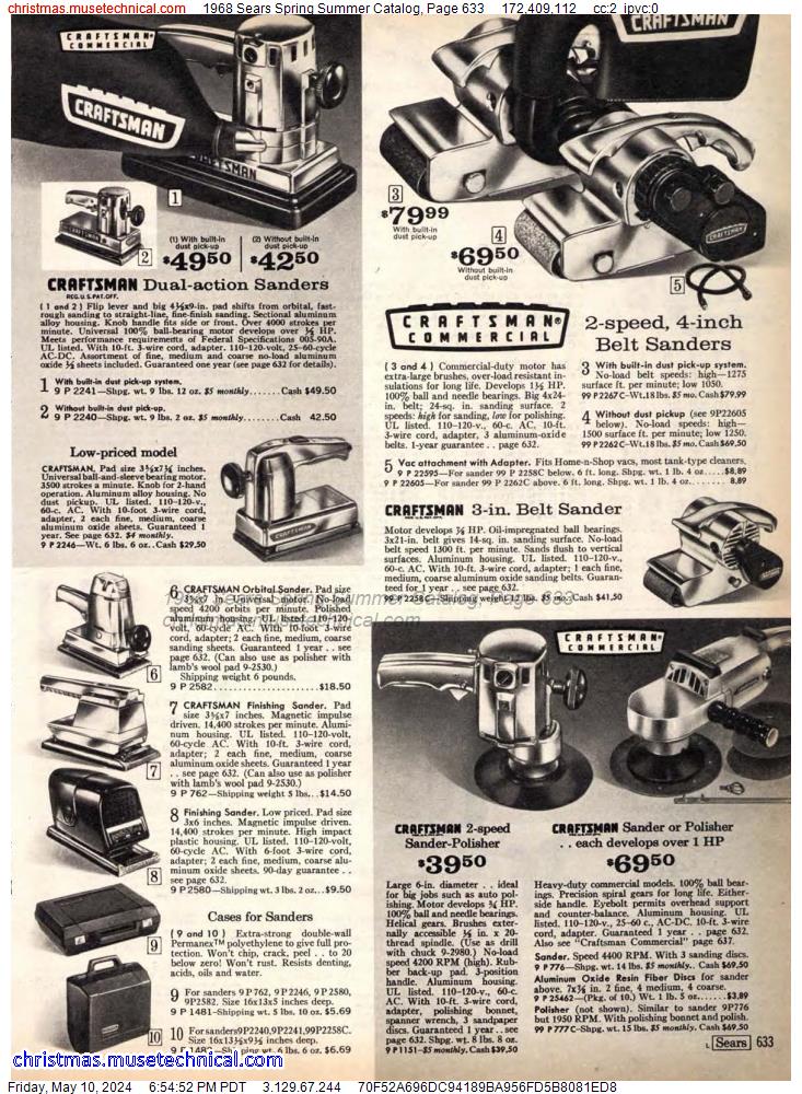 1968 Sears Spring Summer Catalog, Page 633
