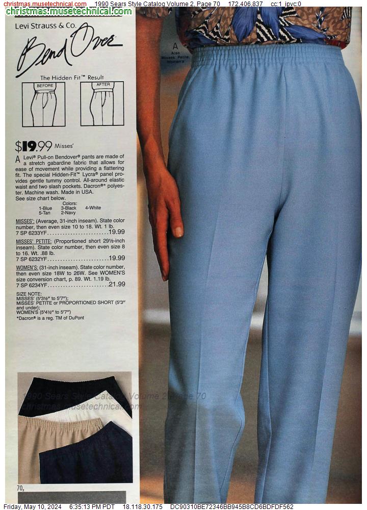 1990 Sears Style Catalog Volume 2, Page 70