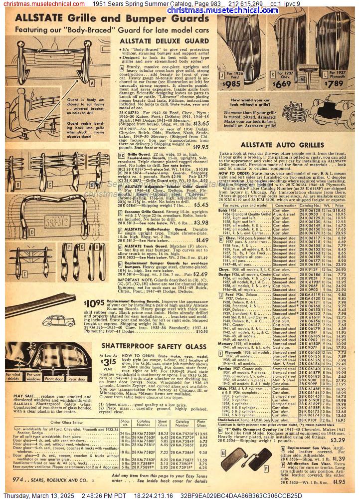 1951 Sears Spring Summer Catalog, Page 983