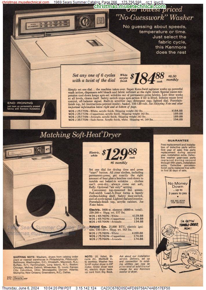 1969 Sears Summer Catalog, Page 266