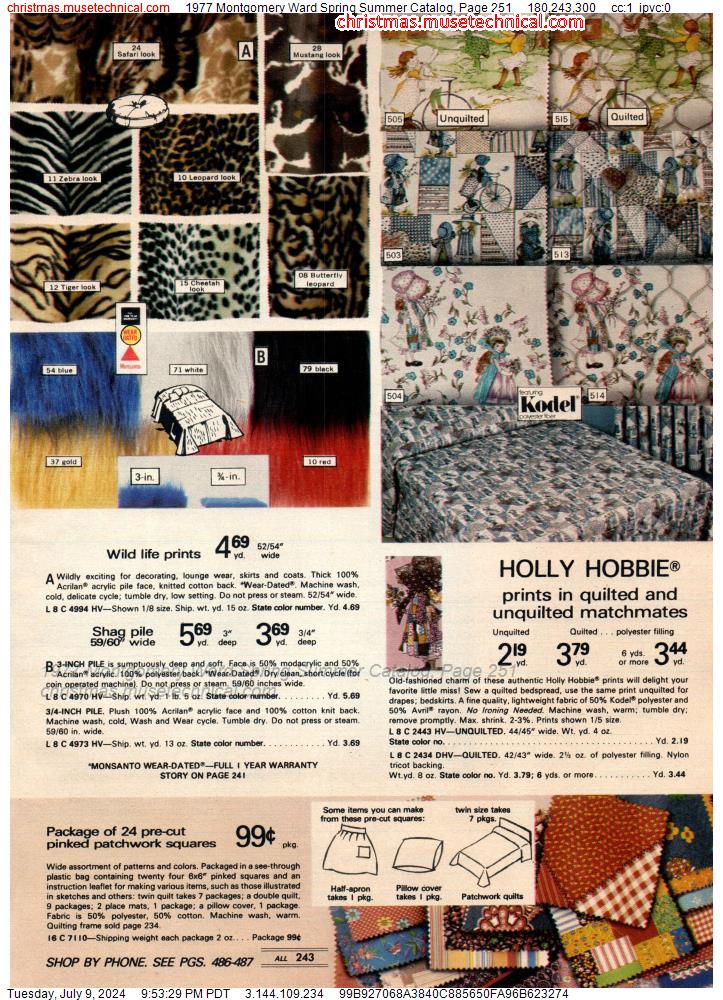 1977 Montgomery Ward Spring Summer Catalog, Page 251
