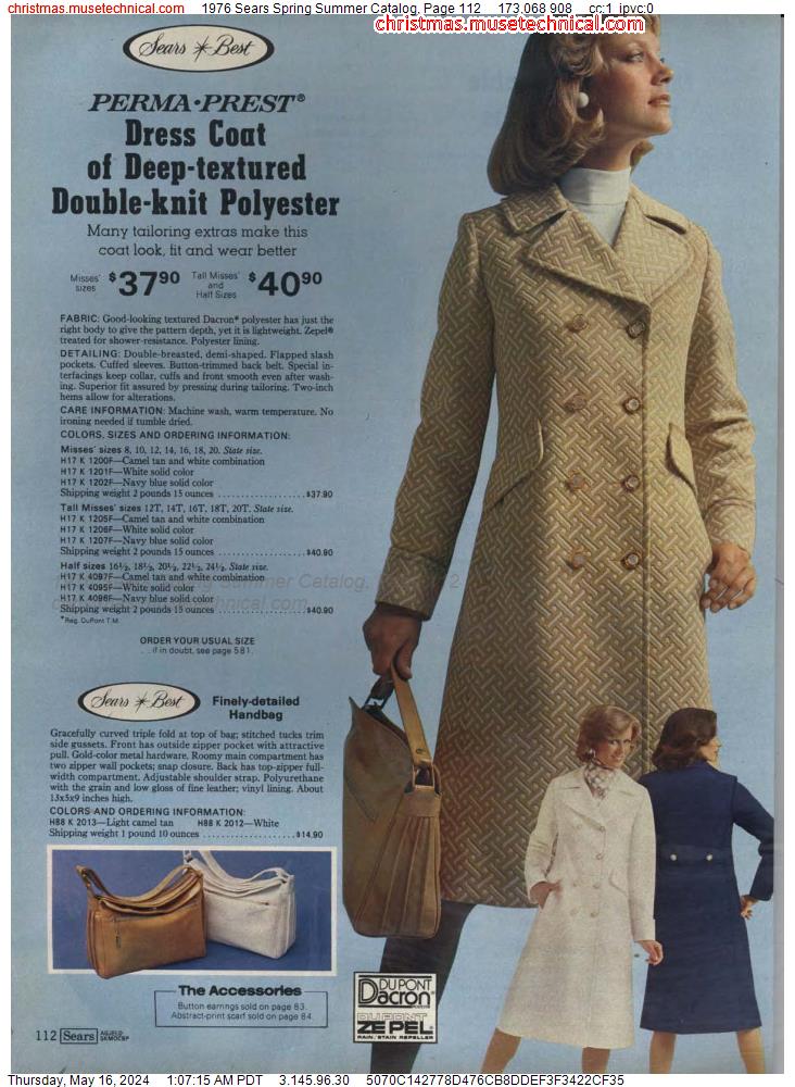 1976 Sears Spring Summer Catalog, Page 112