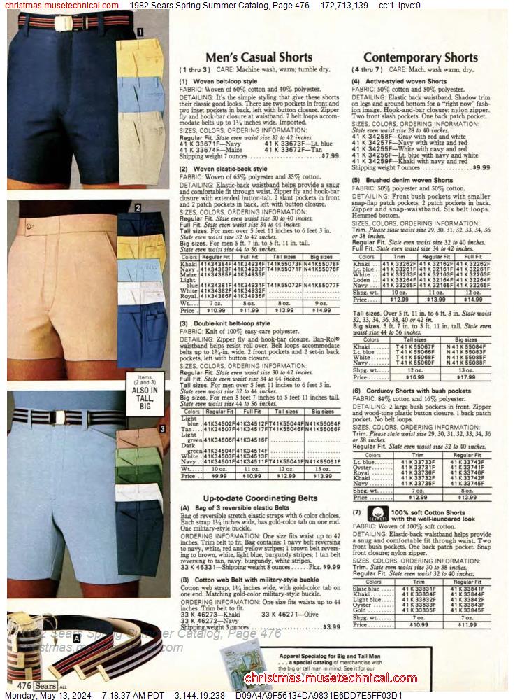 1982 Sears Spring Summer Catalog, Page 476