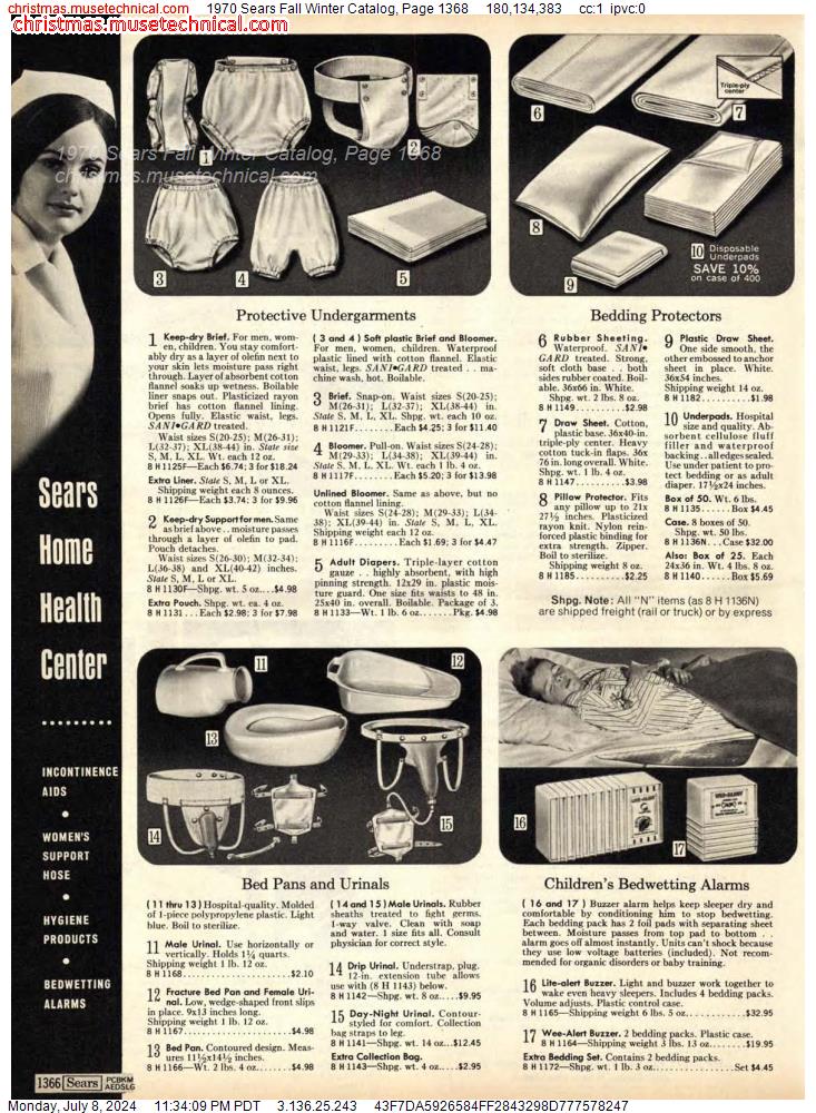 1970 Sears Fall Winter Catalog, Page 1368