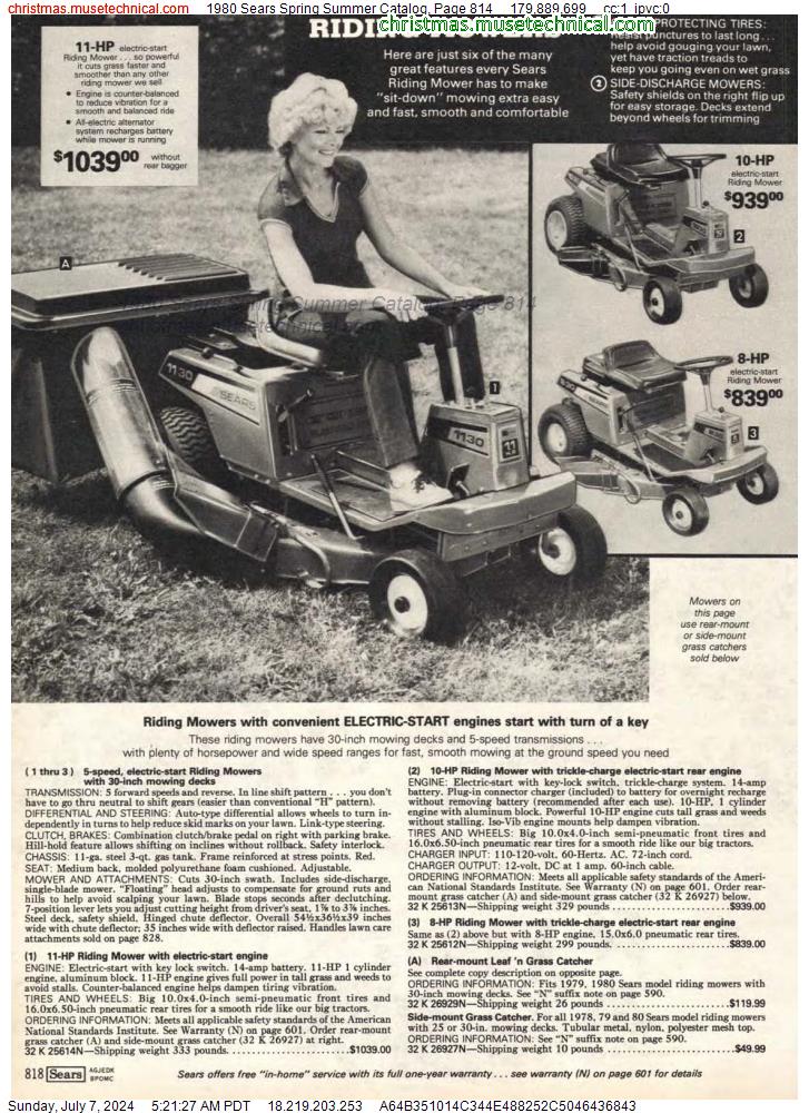 1980 Sears Spring Summer Catalog, Page 814
