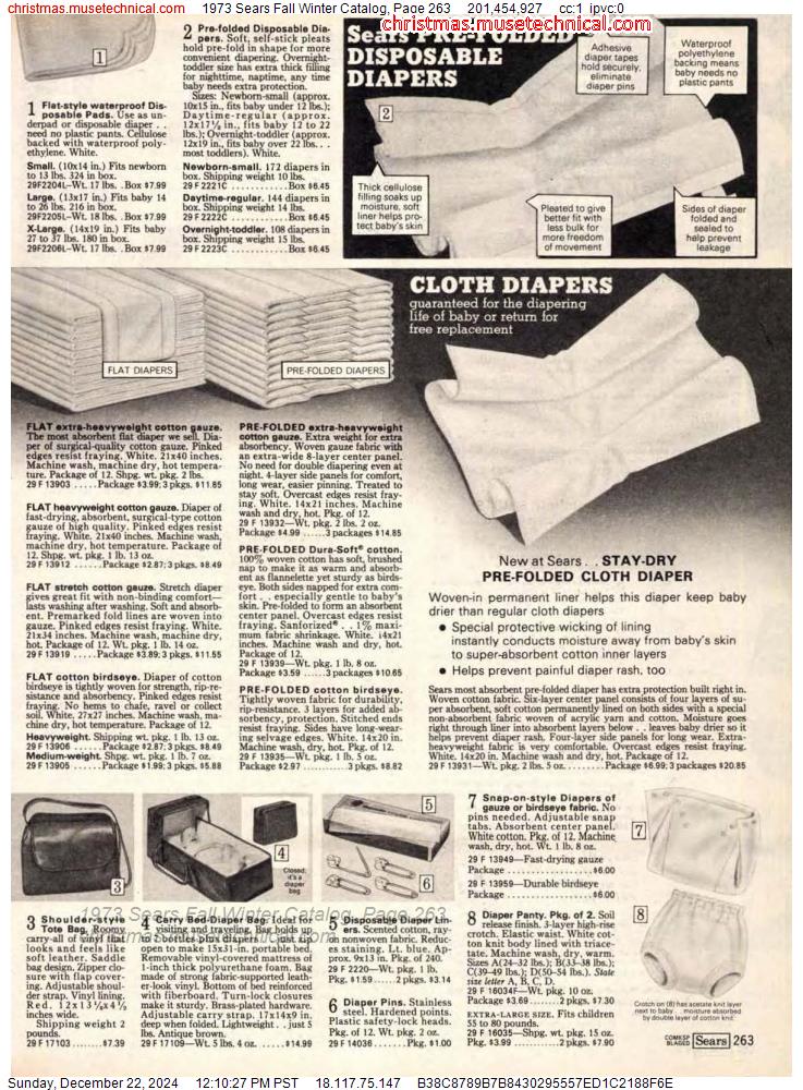 1973 Sears Fall Winter Catalog, Page 263