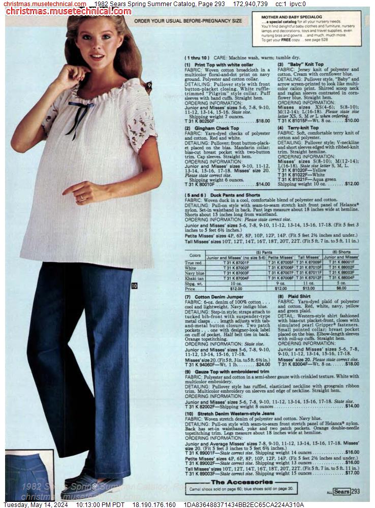 1982 Sears Spring Summer Catalog, Page 293