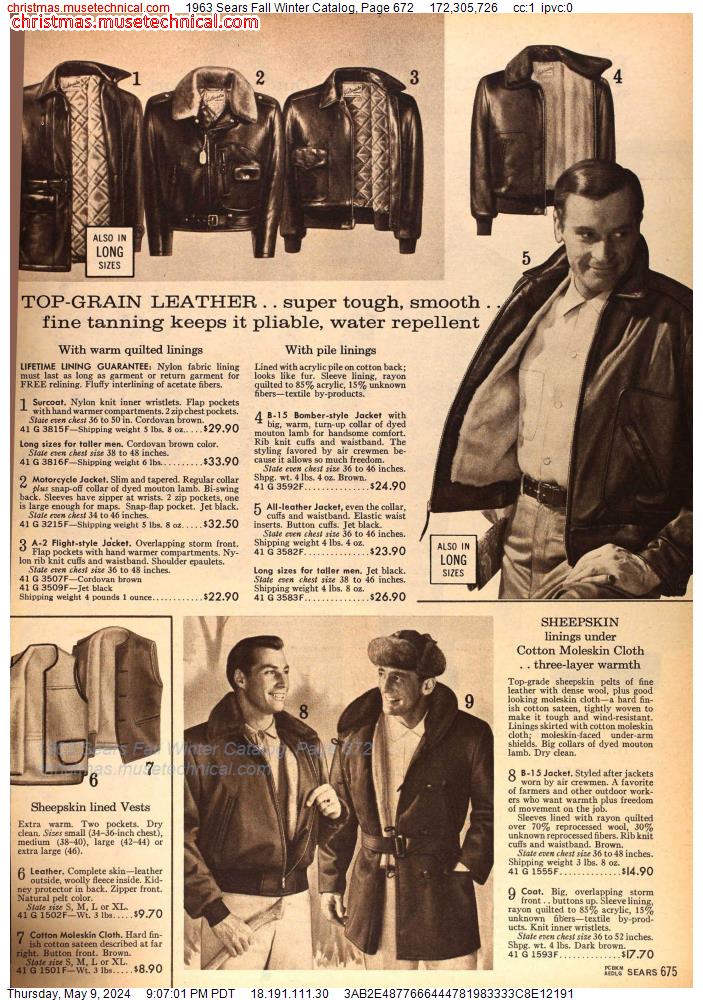 1963 Sears Fall Winter Catalog, Page 672