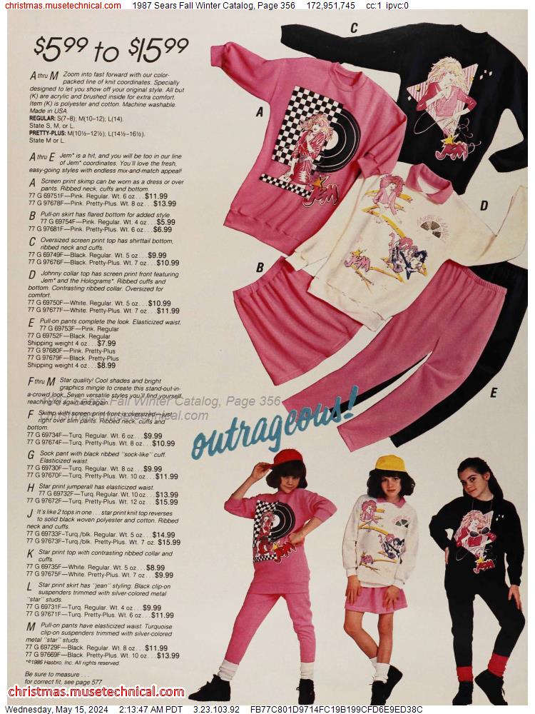 1987 Sears Fall Winter Catalog, Page 356