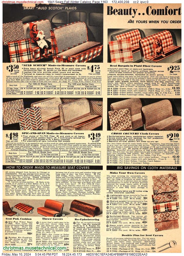 1941 Sears Fall Winter Catalog, Page 1163