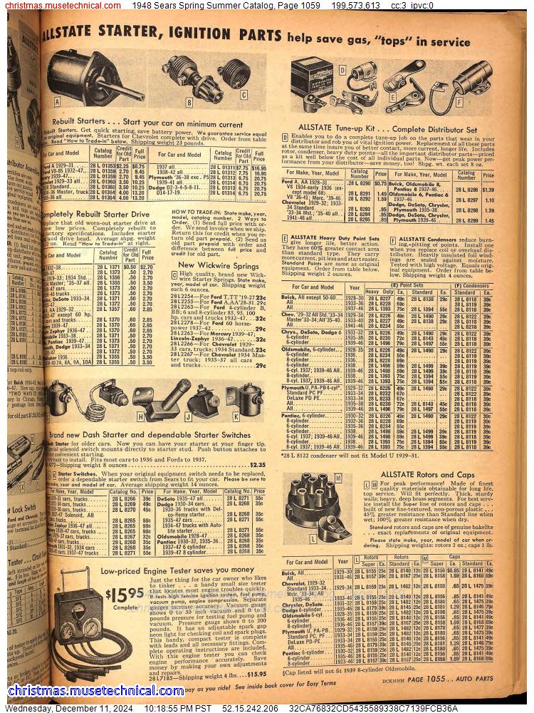 1948 Sears Spring Summer Catalog, Page 1059