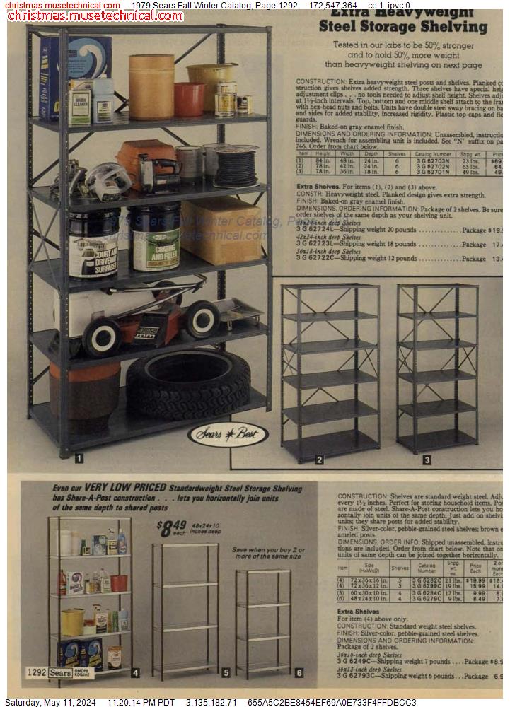 1979 Sears Fall Winter Catalog, Page 1292