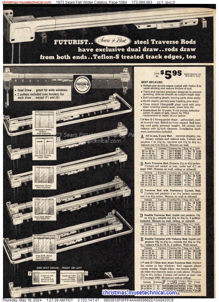 1973 Sears Fall Winter Catalog, Page 1064
