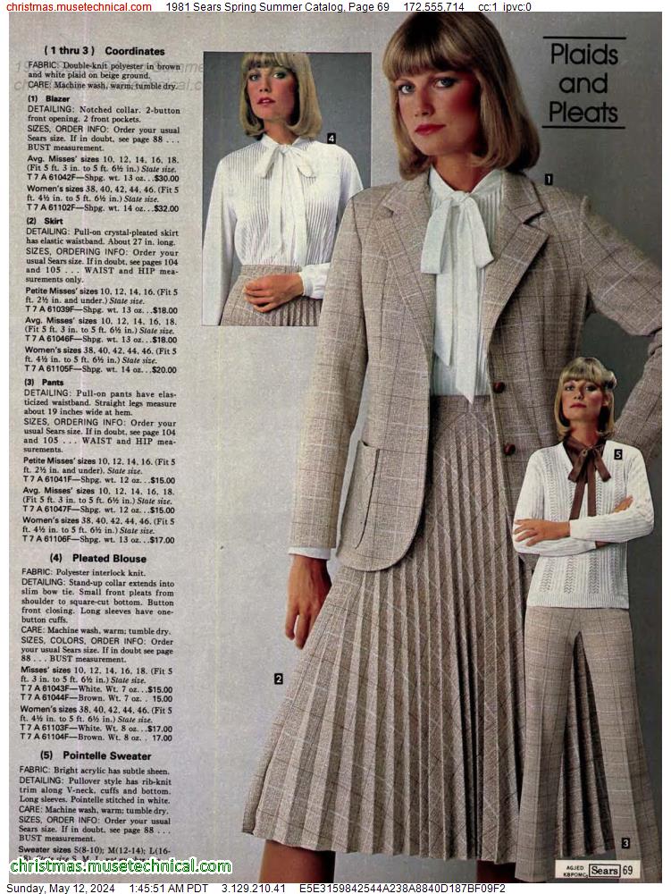 1981 Sears Spring Summer Catalog, Page 69
