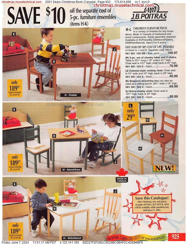 2001 Sears Christmas Book (Canada), Page 933
