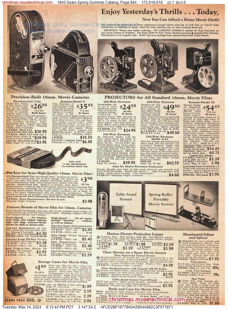 1940 Sears Spring Summer Catalog, Page 944