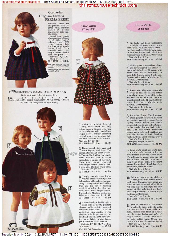 1966 Sears Fall Winter Catalog, Page 52
