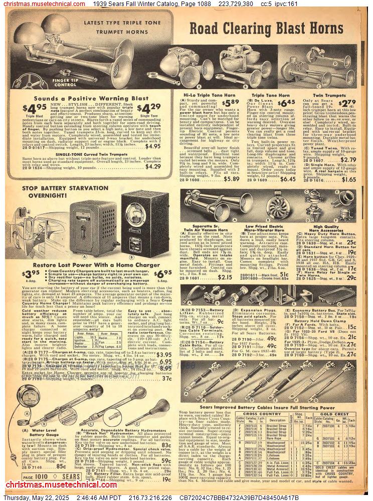 1939 Sears Fall Winter Catalog, Page 1088